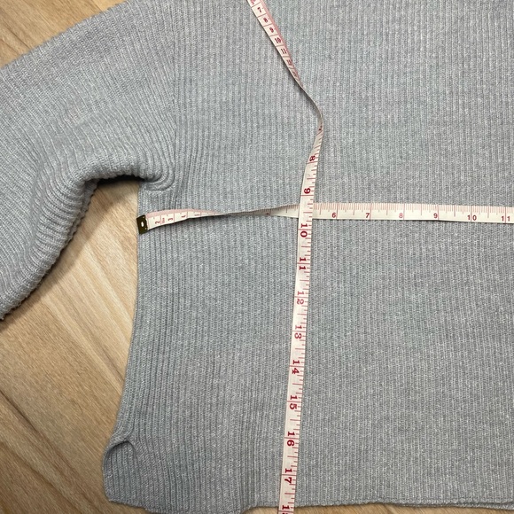 Worthington Ribbed Mock Neck Sweater Gray Womens Petite Small Soft Knit - Picture 6 of 8